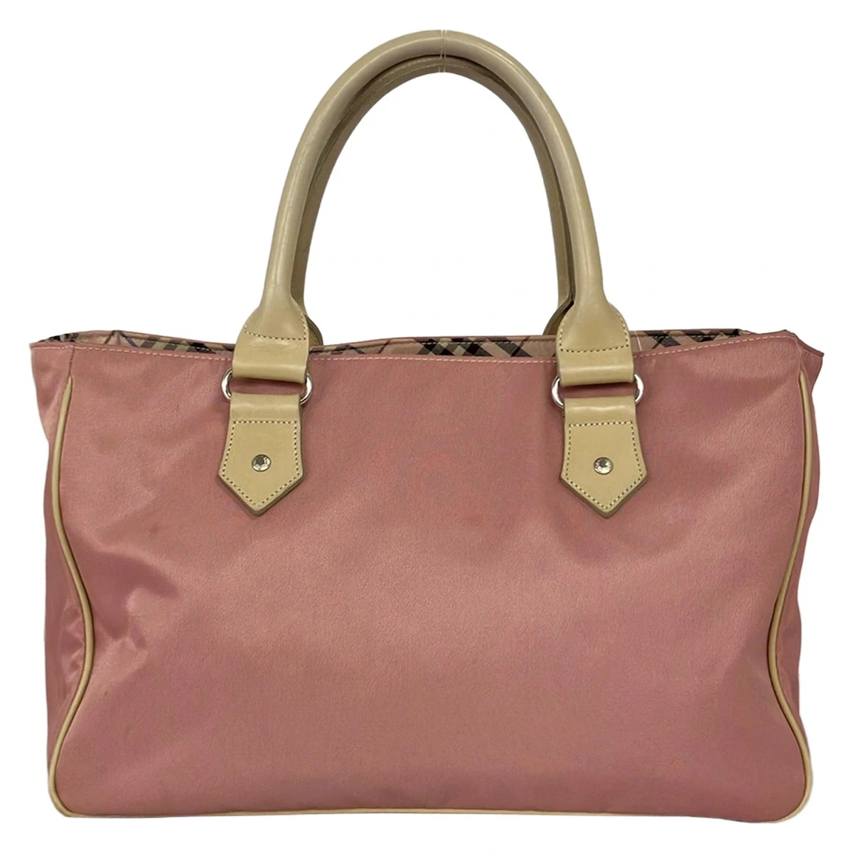 Burberry ピンク ベージュ トートバッグ PVC レザー レアカラー Burberry Pink Tote Bags & Handbags for Women for sale | eBay