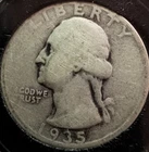 1935-P  Washington Quarter!  90% silver! Philadelphia mint!  NICE!!