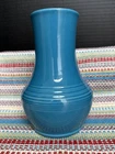 Fiesta Royalty Vase RARE Peacock Blue Retired Color HLC USA 7.5” Fiestaware