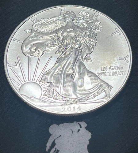2014 S AMERICAN EAGLE~1 OZ FINE SILVER BUILLION COIN~NO MM~U.S. COLLECTABLE COIN