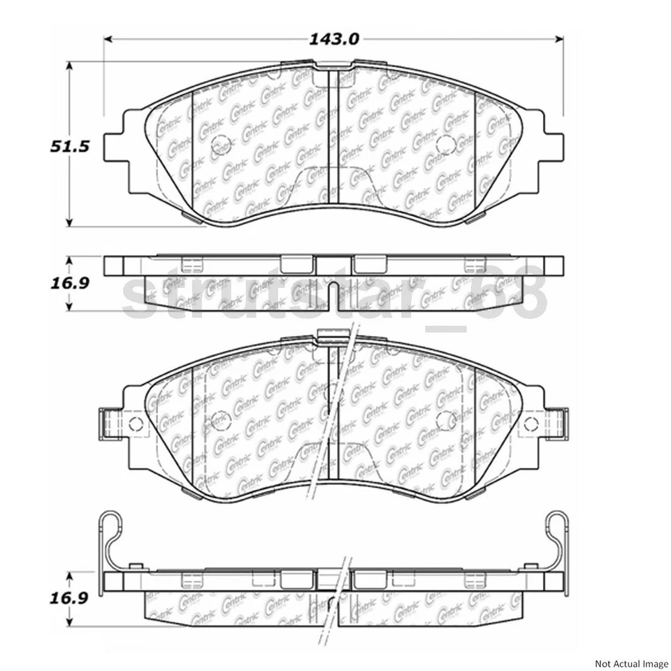 Juego de 2 pastillas de freno de disco delanteras traseras zapatas de freno de tambor para Chevrolet Aveo 1,6 L_ Foto 4 de 4