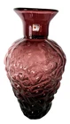 Blenko Handmade Amethyst Art Glass Vase 14" Mid Century Modern Label