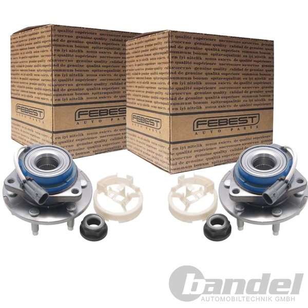 2X Febest Radnabe Mit ABS-RING Vorne Passend FüR Cadillac SRX STS Links+Rechts |-image
