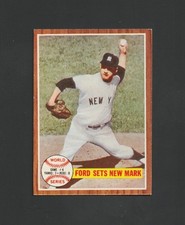 1962 Topps Whitey Ford - Sets New Mark ~ #235 World Series ~ NY Yankees ~ Nice