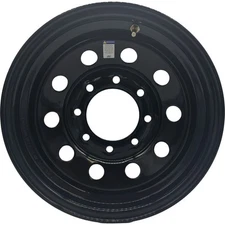 Premium Service 16x6 8 on 6.5 Modular Steel Trailer Wheel - Black