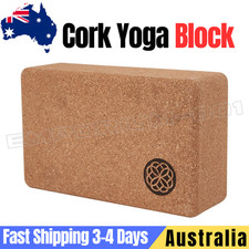 Cork Yoga Block Brick Home Exercise Practice Fitness Gym Sport Eco-friendly