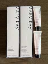 Mary Kay Extra Emollient Night Cream 2 Full  2 Travel/Purse Sizes  NEW