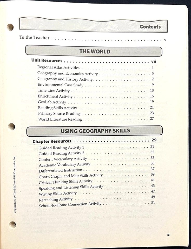 6th - 9th Grades - HISTORY - UNIT RESOURCE - THE WORLD (Teacher Edition) - Image 3 of 4