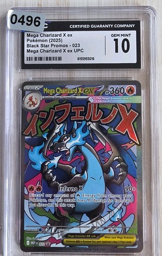 Mega Charizard X ex 023 Me: Mega Evolution Promo Holo POKEMON CGC 10