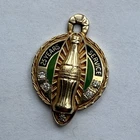 Vintage 10K Gold Coca Cola 25 Years Service Award Pendant Terryberry 5 Diamonds
