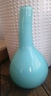 West Elm Aqua Green Glass 10" Vase