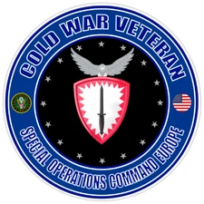 Cold War Veteran Special Operations Command Europe Bumper Sticker Vinyl Decal 5"