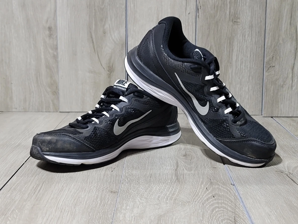 Nike Mens Dual Fusion Run 3 653596 004 Black Running Shoes Lace Up