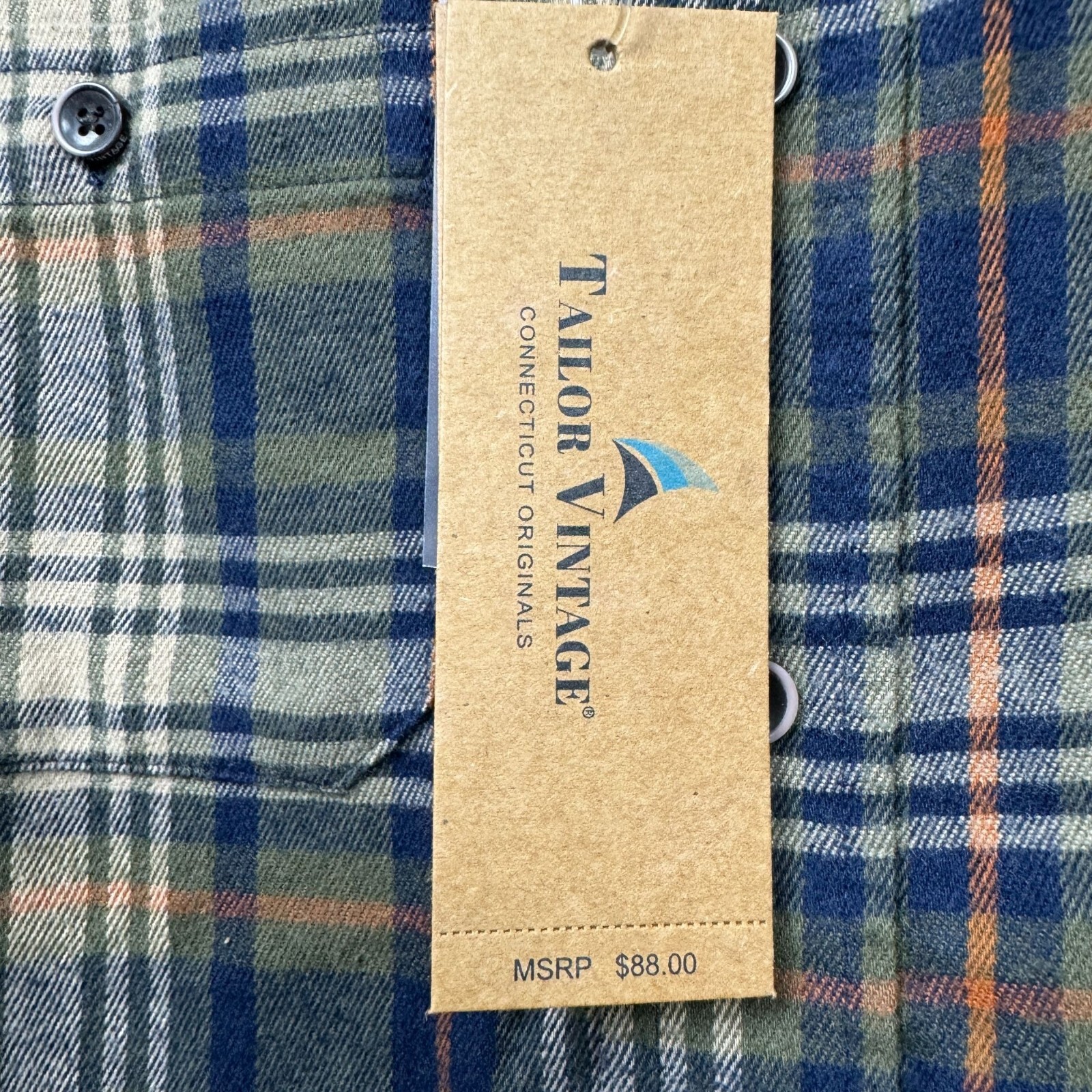 Tailor Vintage Plaid Performance Button Down Shir… - image 5