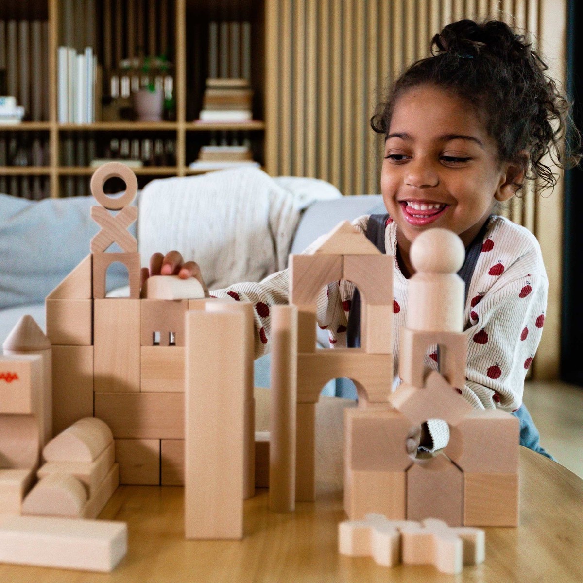 HABA Basic Wooden Building Blocks 102 Piece XL Set (Made in