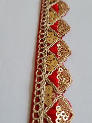 9 Yards Spitzenkleid für Dupatta Spitze indische Kleidung asiatisches Handwerk etc. Verwendung