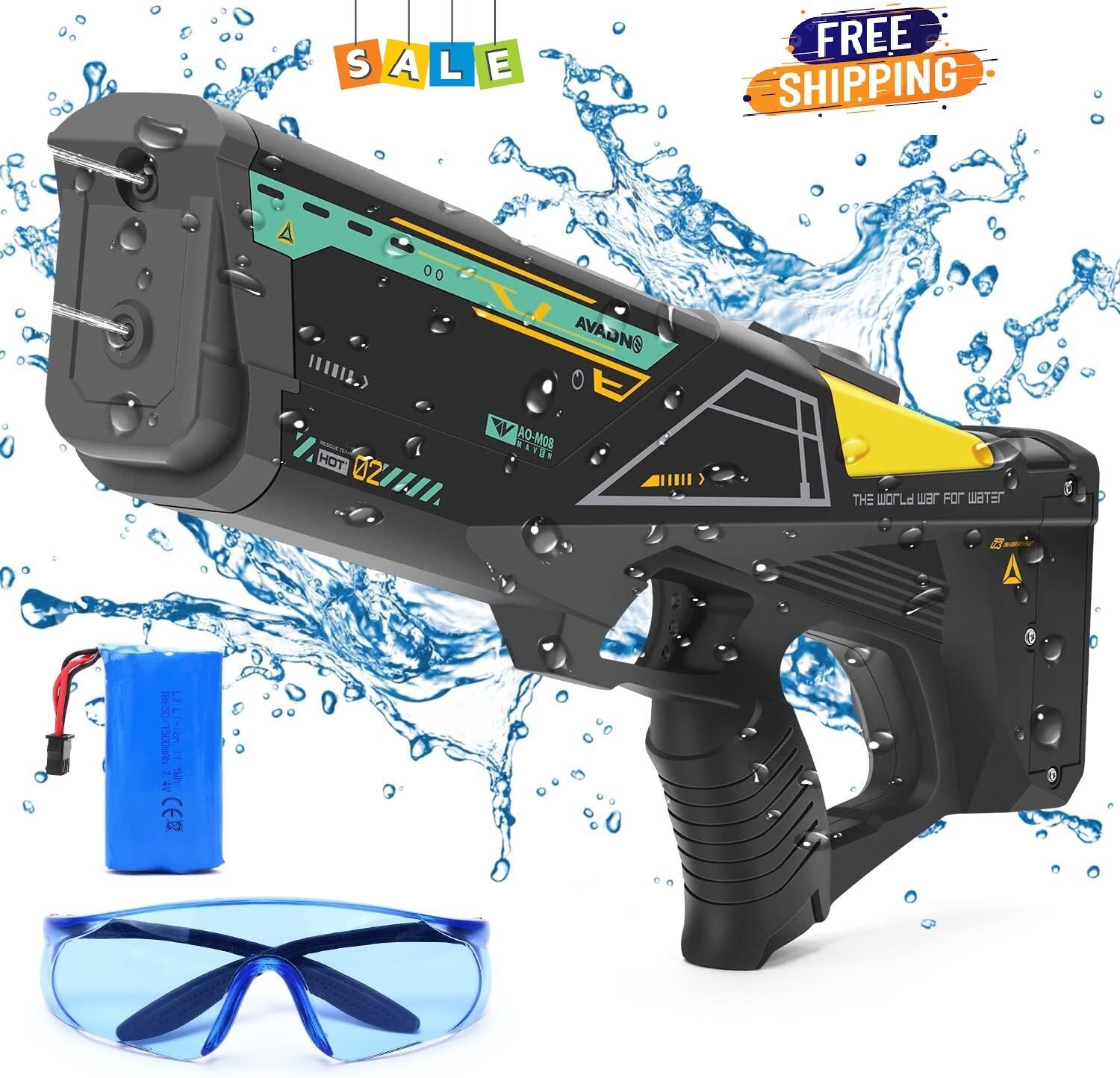 Automatic Electric Water Gun Toys Shark High Pressure Outdoor Summer Beach  Toy