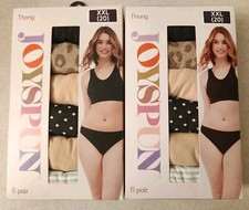 Joyspun Womens XXL 20 Seamless Thong Panties 12 PAIRS Multi-Color 21424