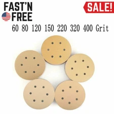 6'' Sanding Discs Hook and Loop 6-Hole Sander Paper Sandpaper 60-400 Grit