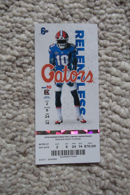 FLORIDA GATORS VS SOUTH CAROLINA 11/10/2018 FULL TICKET ~ DEEBO SAMUEL