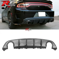 Fit 15-23 Dodge Charger SRT V3 Style Rear Bumper Diffuser Carbon Fiber Print PP