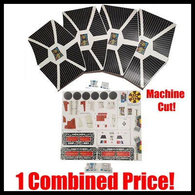 Vintage Star Wars Tie & Falcon Replacement Stickers Peel Stick Machine Cut