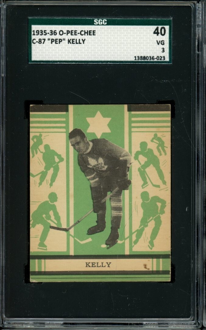 1935-36 O-PEE-CHEE Hockey Series C #87 Pep Kelly Maple Leafs SGC 3 VG LOOK!