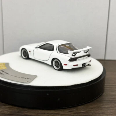 PGM 1:64 MAZDA RX-7 FD3S White Alloy Diecast Car Model