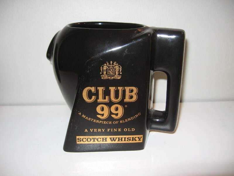 Club 99 Scotch Whisky Black Pub Jug 3/4