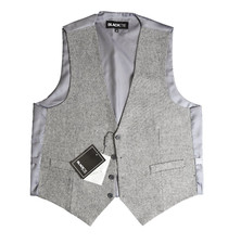 Black and White Tweed Vest