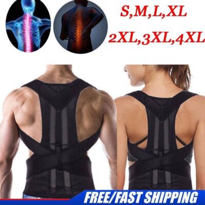 Men Women Medical Scoliosis Posture Corrector Back Support Shoulder Brace Belt