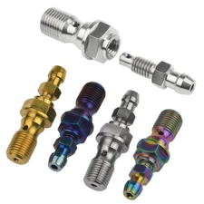 Titanium Brake Caliper Single Banjo M10x 1.0/1.25mm Bolt inc Bleeder Valve Screw