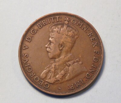 米国にて購入【Penny 】 1920 Australian 1 Penny World Coin PCGS VF25 - No Dots