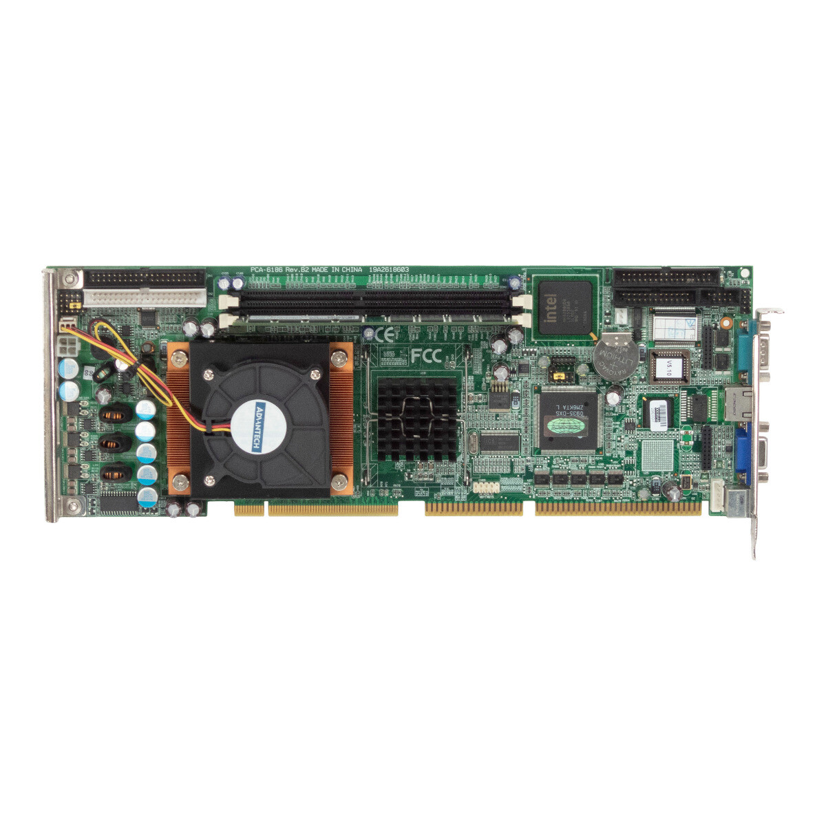 Advantech Pca-6186 Rev.B2 Picmg 1.0 S.478 DDR 19A2618603 with CPU 2.8GHz and RAM