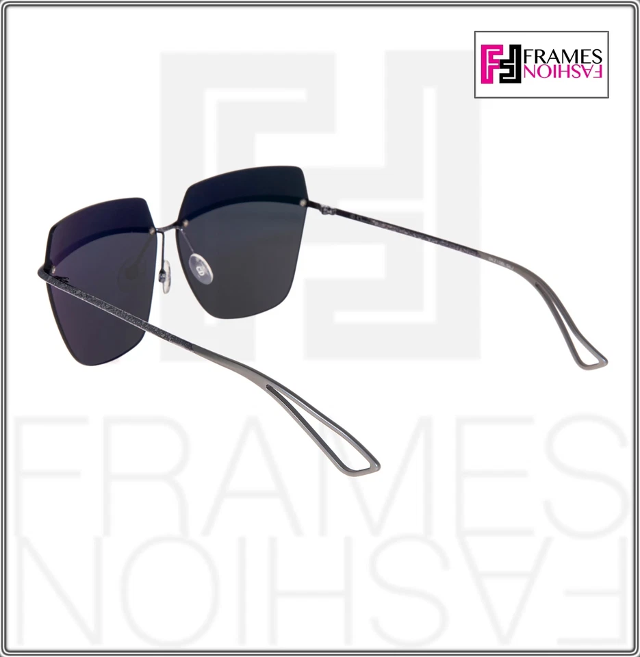 Gafas de sol CHRISTIAN DIOR METÁLICAS grises Gunmetal plateadas espejadas metal de gran tamaño Foto 3 de 4