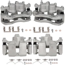 Front and Rear Brake Calipers with Bracket Set of 4 For 06-2010 Chevrolet Impala