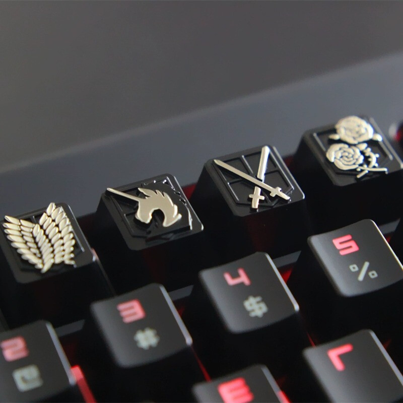 Attack on Titan Anime Theme Zinc Alloy Keycap for Cherry MX Mechanical Keyboard