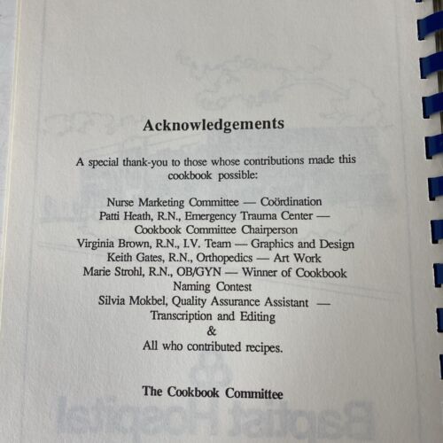1988 Pensacola Florida Baptist Hospital We're Really Cooking Now Cookbook Recipe - Imagen 3 de 5