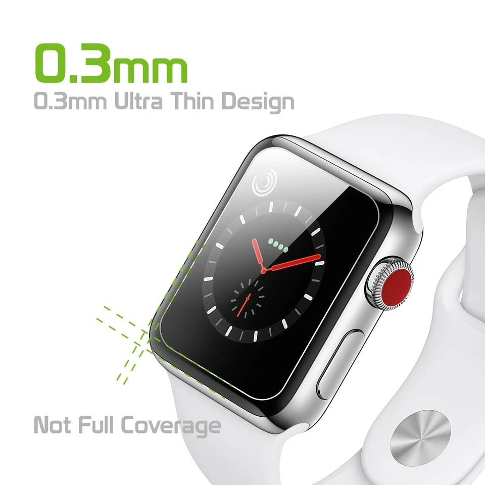 Premium Tempered Glass Screen Protector for Apple Watch 1, 2, & 3 Series (42mm) - Image 4 of 4