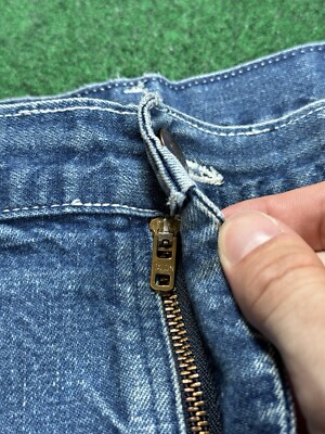 Vintage 70s Dickies Cutoff Jorts Baggy Skater Mens 38 Talon Zipper