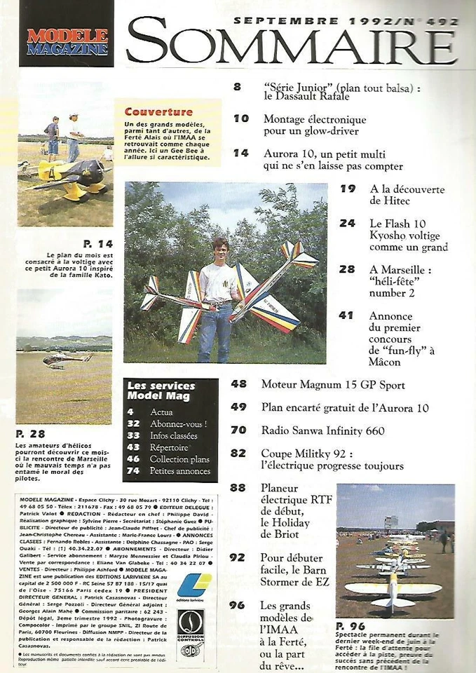 MODELE MAG N°492 PLAN : AURORA 10 / MONTAGE ELECTRONIQUE POUR UN GLOW-DRIVER - Photo 2/2