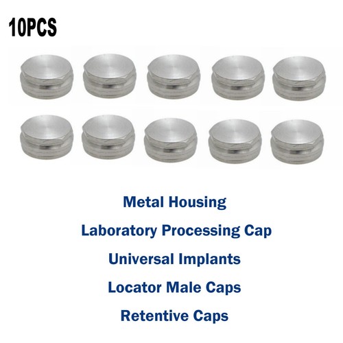 10Pcs Dental Implant Housing Metal Overdenture Caps for Locat0r