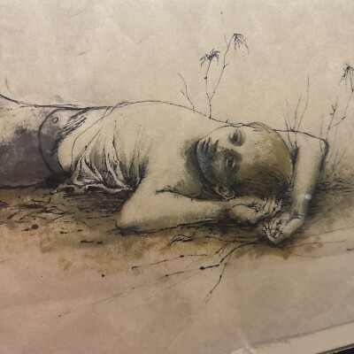 Signed Shelly Terman Canton Original Ink Drawing Chicago Artist Artwork