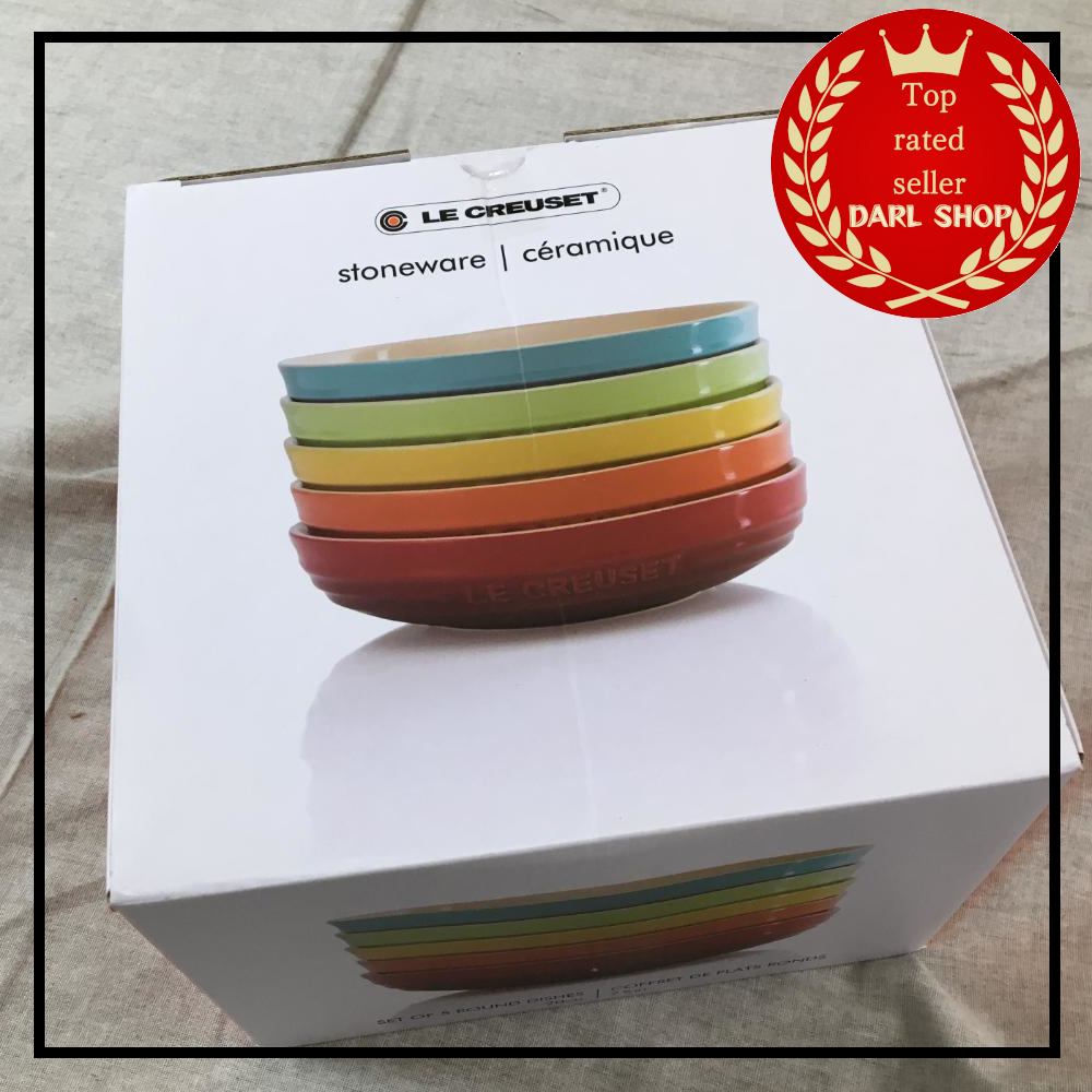 Le Creuset Deep plate round dish 20 cm Set 5 Rainbow heat