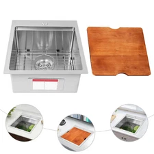 Kitchen Sink Workstation Sink with Cutting Board Stainless Steel Kitchen Sink