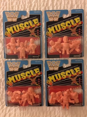 WWE Wrestling 4 Pack Set of 12 2018 SDCC MUSCLE WWF Mattel Super 7 M.U.S.C.L.E