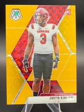 Javon Kinlaw 2020 Panini Mosaic Gold Fluorescent Prizm #'d /20 SP #247 Rookie RC