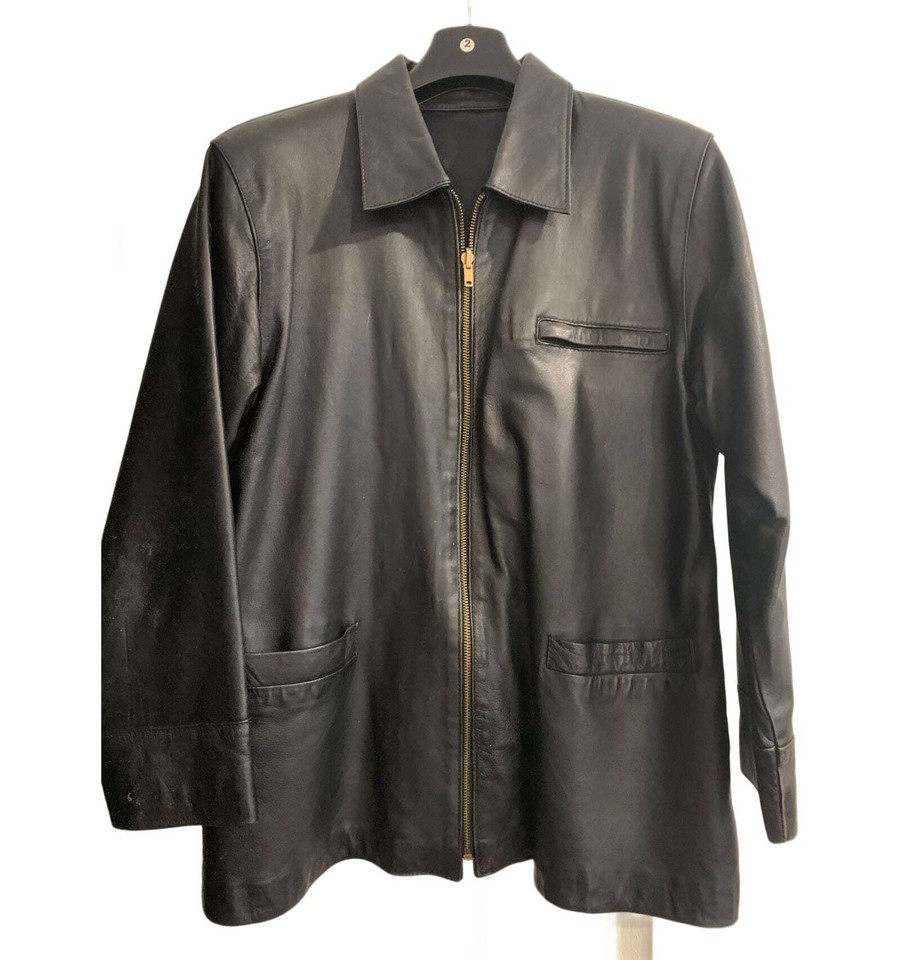 Was Made Leather Jacket Size 14 Excellent Condition #39632