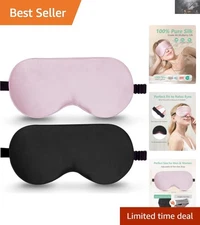 Natural Mulberry Silk Eye Mask Set - Light-Blocking, Ergonomic Design for All