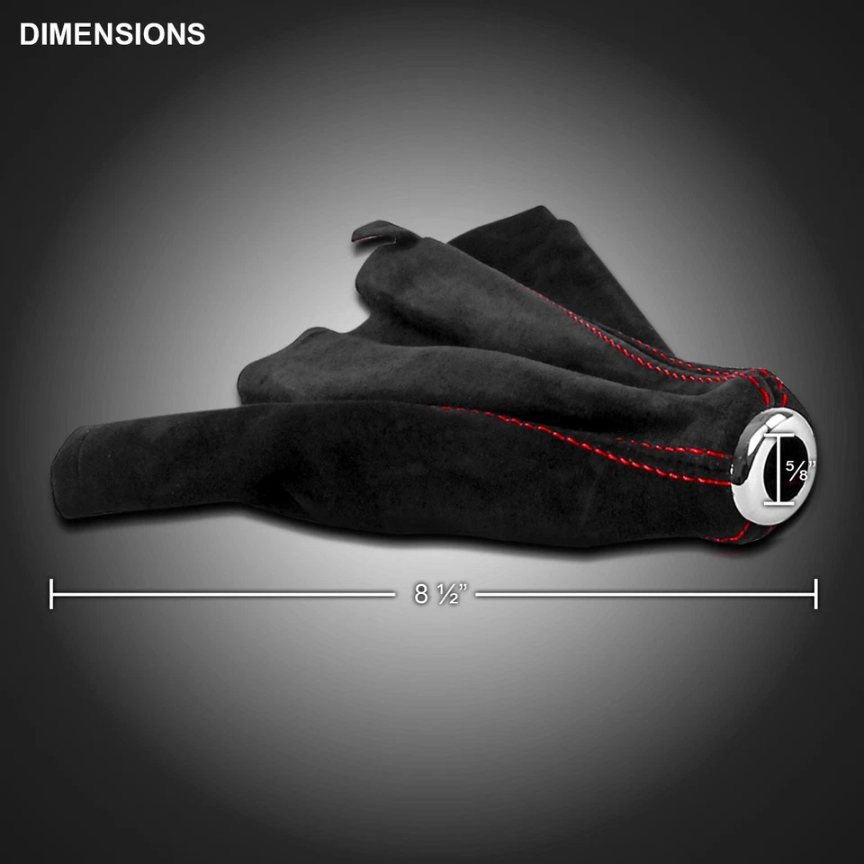 Fits 1992-2001 Civic Del Sol Integra Manual Trans Suede Shift Boot+Red Stitch Foto 3 de 4